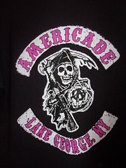 Motorcycle Rally AMERICADE Lake George NY black XL t shirt