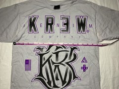 KREW Big Logo Gray Size Small T-shirt Short Sleeve