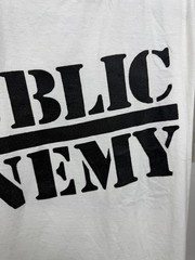 Vintage Public Enemy Shirt Large 1980s White