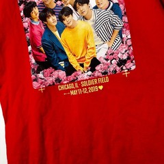 BTS World Tour 2019 Chicago Soldier Field Concert T-Shirt Red Mens Medium K-Pop