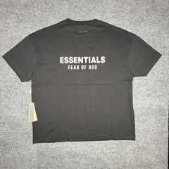 Fear of God Essentials T-Shirt Black Boxy Logo Graphic Tee Mens