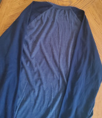 ALFANI MENS EASY CARE COLORBLOCK T-SHIRT-LARGE-BLUES-CREW NECK-LONG SLEEVES-*NEW