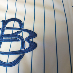 Vintage Bad Boy Brand Baseball Jersey L 1993 Pinstripe Snap Button Shirt Hip Hop
