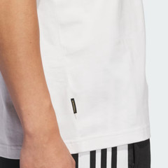 Adidas men Tyshawn Tee (Gender Neutral); Crystal White / Dark Brown; M