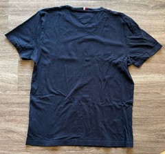 Tommy Hilfiger Men’s Organic Cotton Navy Blue Red White Sz Large T Shirt Logo