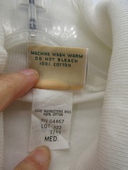 VGT LL Bean Duofold Shirt Men Medium White Base Layer Turtleneck Hiking 80s *