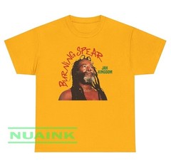 New Burning Spear Jah Kingdom Gold Color Full Size T-shirt PA183