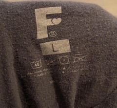 Fresh Love Men’s Navy Blue Cotton Long Sleeve Graphic Crew Neck T-Shirt Size L