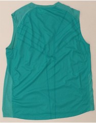 RUSSELL ATHLETIC Mens Vest Top 2XL Turquoise Polyester AO10