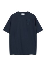 AMI Tee Unisex White & Navy blue & Beige Short Sleeved T-Shirt S-M-L-XL