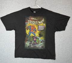 Marvel Spider Man Shirt Mens 2XL Black Amazing Comic Book Tee Green Goblin 2010s