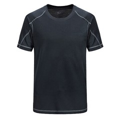 Men Swim Shirt Short Sleeve Uv Shirt Athletic Quick Dry Tshirt Tee New