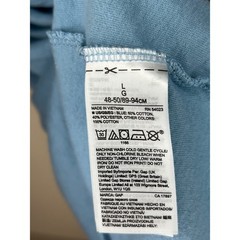 Gap Mens Essential Crew T-Shirt Large Blue Colorblock Pocket Tee Short Sleeve