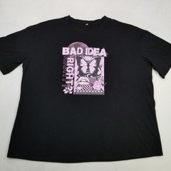 District Bad Idea Right Butterfly Graphic Short Sleeve T-Shirt Men’s 2XL Black