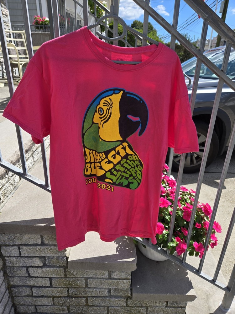 Jimmy Buffett 2021 Life On The Flip Side Shirt Size L fruit of the loom.