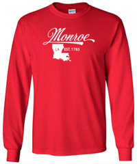 Monroe Louisiana T-Shirt Long Sleeve Graphic tee