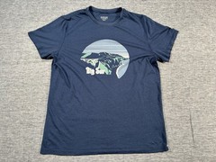 Marine Layer Shirt Mens Medium Blue Big Sur California Short Sleeve Beachy