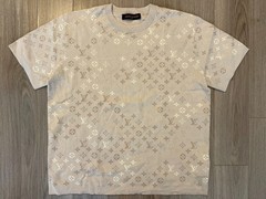 Louis Vuitton Monogram Short Sleeved Crewneck tee shirt light beige sz L
