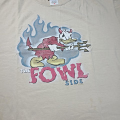 Vtg 802 Donald Duck Tshirt The Fowl Side Graphic Spots Unisex Medium Disney