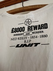 Vintage Ned Kelly Australia Unit Riders Motocross Shirt Mens White Large Rare MX