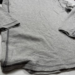 Tommy Bahama Reversible Shirt Mens Large Gray Waffle Knit Cotton Long Sleeve Tee