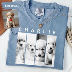 Custom Pet Portrait Comfort Tee Personalized Dog Cat Lover Gift Shirt