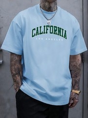 California Graphic T-Shirt Men’S Tees Casual Short-Sleeve Shirt for The Summer ❀