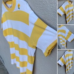Vintage Striped T Shirt Combed Cotton Munsingwear Surf Mod Combed Cotton Sz XL