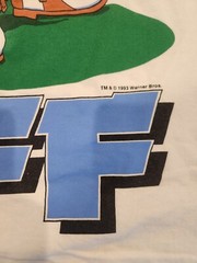 Tweety Bird Looney Tunes Shirt Tweed Off Golf XL 1993 Used White Velva Sheen WB