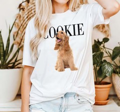 Custom Pets Photo Comfort Tee Personalized Pet Picture Shirt Dog