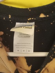 Angry Eyes bleached Tee Sz M. From Gildan Ultra Cotton. *See Note In Description