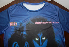 KISS Creatures of the Night All Over Print, Front and Back T-Shirt Size Large-XL