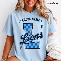 Custom School Mascot Shirt Groovy School Spirit Back To School Tee