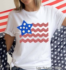 Patriotic Flag Comfort Tee 4th of