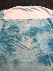American Fighter Aqua White Crystal Wash Short Sleeve Size M
