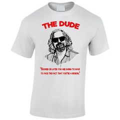 The Big Lebowski Inspired T Shirt Classic Movie DTG Print Moron Quote