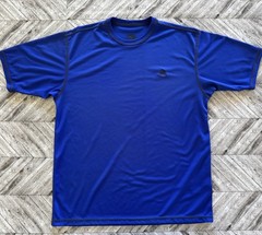 VTG Nike ACG T-Shirt Mens Medium Blue Outdoor Sports Base Hiking Running Gym Y2K