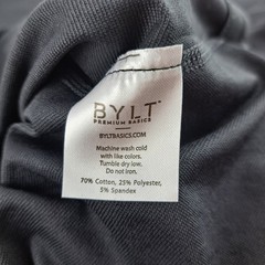 NWT BYLT Wide Neck Lux T-Shirt Mens Large Black Athletic Fit S/S Premium Basics
