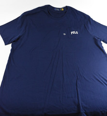Polo Ralph Lauren Mens T-Shirt New 2XB Navy Blue Crew NeckBack Graphic Polo Bear