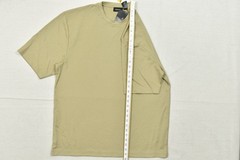 Claiborne Men’s XXL Beige Ribbed Short Sleeve Crew Neck T-Shirt Rayon Blend NEW