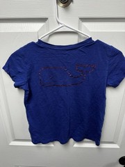 Vineyard Vines Shirt Girls /youth M Blue With Pink Whale