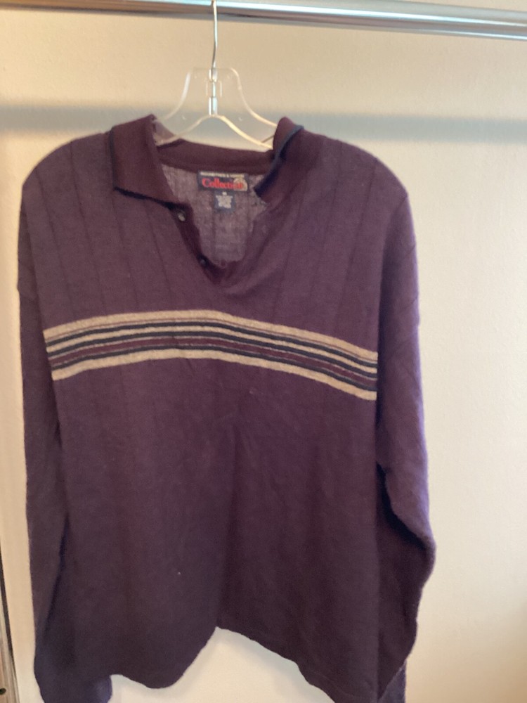 90s Med Mens VTG Roundtree & York acrylic wool pullover sweater shirt Hipster