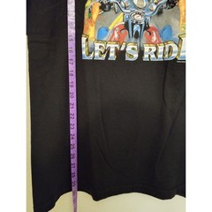 Hot Leathers Unisex Biker T-Shirt Work Sucks Lets Ride Graphic Motorcycle SZ XL