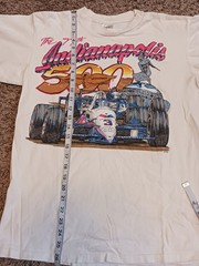 VINTAGE 1993 77th Indianapolis 500 T-Shirt Al Unser Jr Size L Delta USA Made