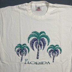 Vintage Florida Single Stitch Graphic Tee White XL Unisex VTG 90s Souvenir