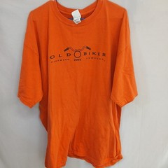 Old Biker Clothing Co EST 2004 Orange Short Sleeve 2 Sided Graphics T Shirt 2XL