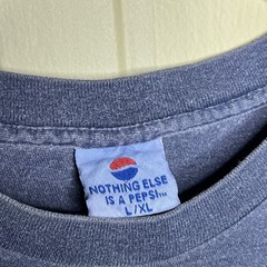 Vtg Pepsi 100 Percent Guaranteed Shirt Mens L/XL Gray Nothing Else is a Pepsi