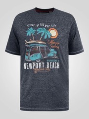 D555 Duke Big Mens Printed T-Shirt Newport Beach 2XL 3XL 4XL 5XL 6XL-8XL 601901