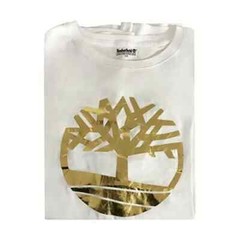 Timberland Men’s Short Sleeve Cracked Tree Logo Cotton T-Shirt A1Z5V-100 Size: M
