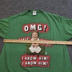 Elf Buddy The Elf Shirt Mens Large Green OMG Santa Christmas Movie Graphic Tee